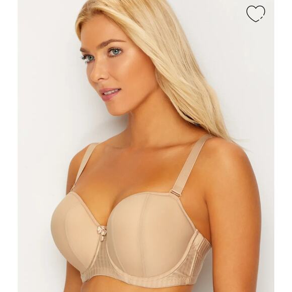 CURVY KATE Luxe Strapless Bra bare necessities UK 36E US 36DDD nude beige - Picture 1 of 7
